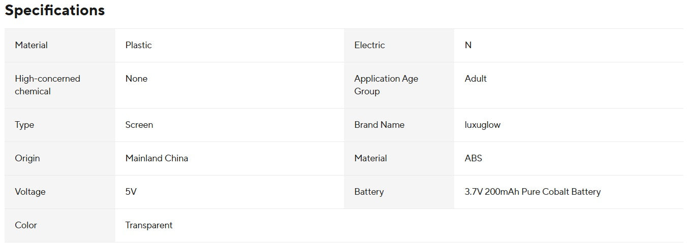 Luxuglow Universal Laddare till Smarta Ringar, Transparent
