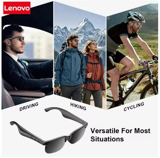 Lenovo 6K AI glasögon - Svarta bågar, svarta linser