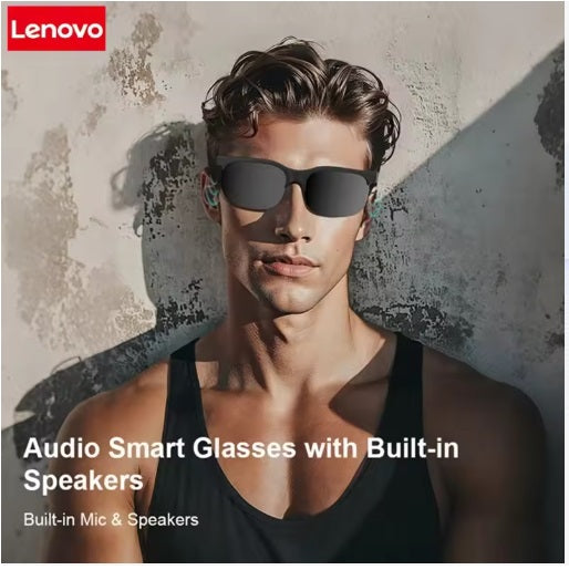 Lenovo 6K AI glasögon - Svarta bågar, svarta linser