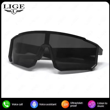 Lige Pro 1 AI sports glasses - Black frames, black lenses
