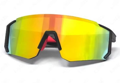 Lige Pro 1 AI sports glasses - Black frames, orange lenses