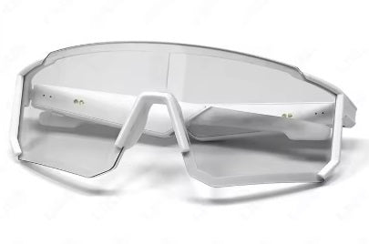 Lige Pro 1 AI sportglasögon - Vita bågar, grå linser