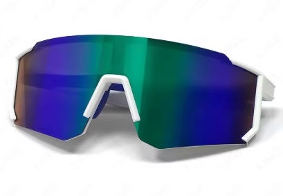 Lige Pro 1 AI sportglasögon - Vita bågar, blå linser