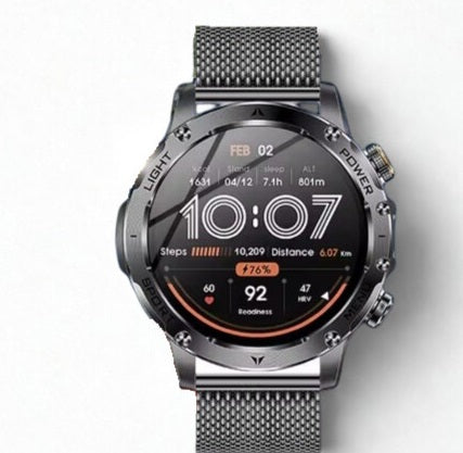AK87 Smartwatch - Sort urkasse, sort tekstilrem