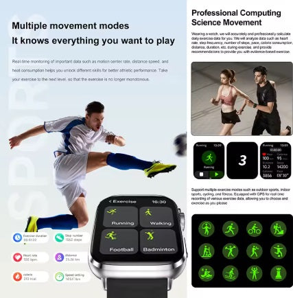 Xiaomi Series 10 Smart klocka - Svart boett, svart armband stål slät