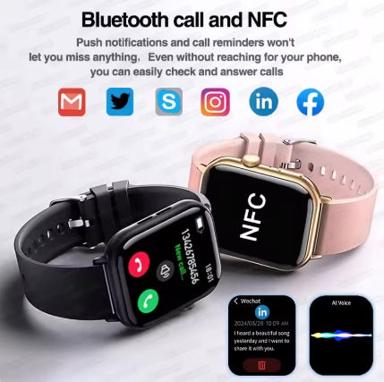 Xiaomi Series 10 Smart klocka - Svart boett, svart armband stål slät