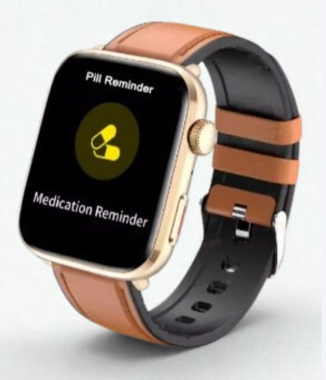 Xiaomi Series 10 Smart klocka - Guld boett, brun/svart armband läder