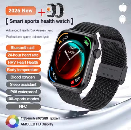 Xiaomi Series 10 nutikell - must korpus, must tekstiilist rihm
