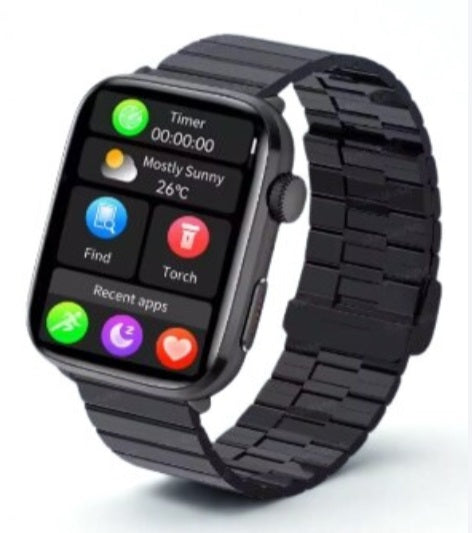 Xiaomi Series 10 Smart klocka - Svart boett, svart armband stål slät