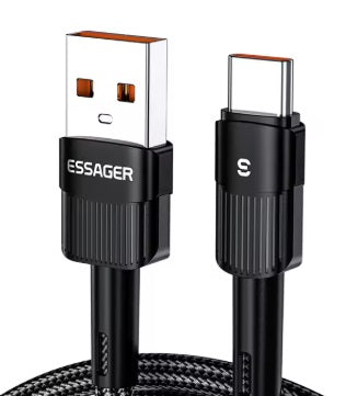 Universaalne laadimiskaabel 100W USB-A - USB-C - must, 0,5 m