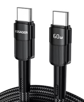Universaalne laadimiskaabel 60W USB-C - USB-C - must, 1.0m