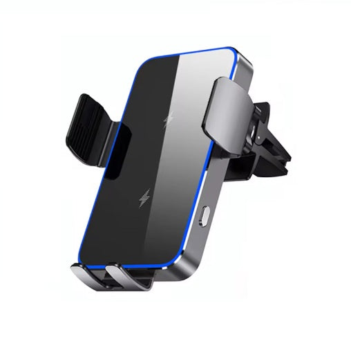 Mobiliojo telefono laikiklis su siurbtuku ir įkrovikliu (15 W), komplekte USB-C laidas - juodas
