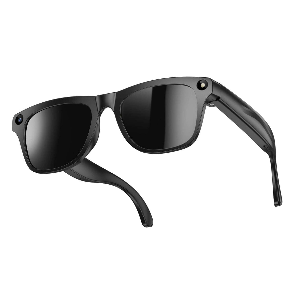 Lenovo 8K AI Smart Glasses featuring black arches and black lenses for enhanced productivity and entertainment.