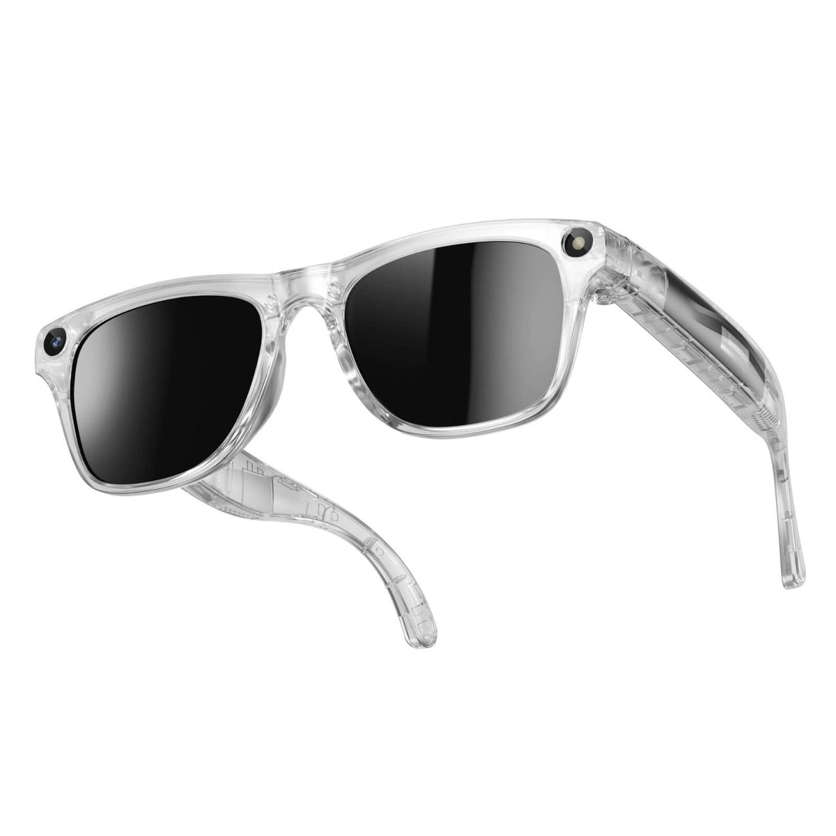 Transparent Lenovo 8K AI Smart Glasses showcasing sleek design and advanced features, perfect for modern technology enthusiasts.