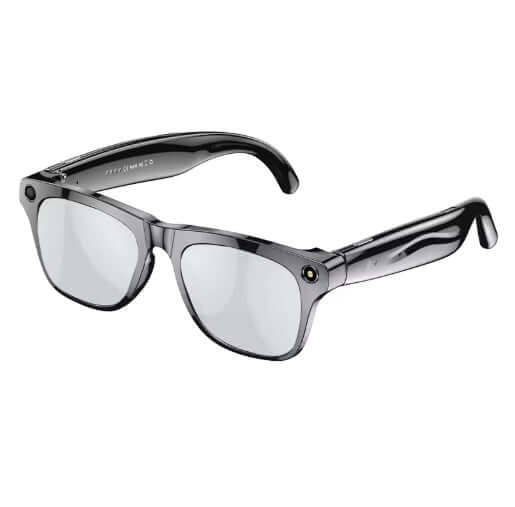Lenovo 8K AI Smart Glasses with black arches and black lenses for productivity and entertainment.