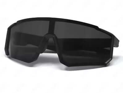 Lige Pro 1 AI sports glasses with black frames and black polarized lenses for outdoor activities.
