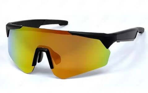 Lige Pro 2 AI Sports Glasses - Black frames with orange lenses designed for sports and outdoor activities.