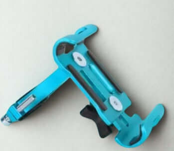 Mobile Phone Holder for Bicycle/Motorcycle in Blue, non-rotatable design for secure smartphone placement.
