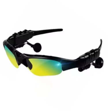 OnePlus AI Sports Glasses with black frames and green lenses for outdoor activities.