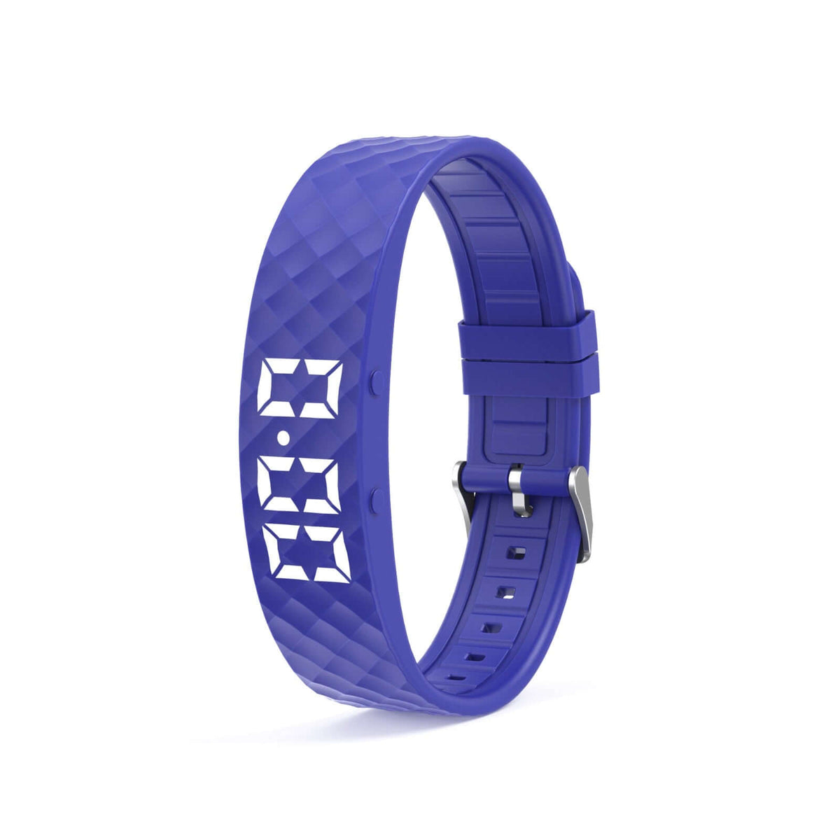 Polaristech Smart bracelet in blue featuring a clear LED display and stylish design, ideal for tracking health and fitness.