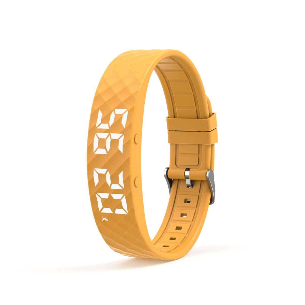 Polaristech Smart bracelet - Yellow with LED display and adjustable strap