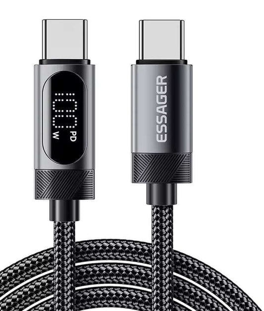 Universal charging cable with display 100W USB-C to USB-C - Charging Cable