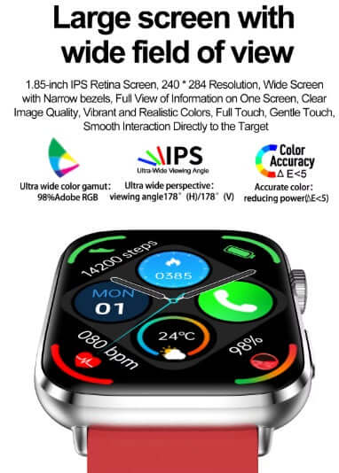 Xiaomi Series 10 Smart Watch with large 1.85-inch IPS Retina screen and smooth interaction features.